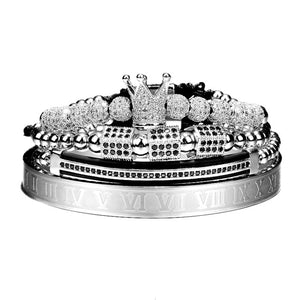 Luxury Roman Royal Crown Charm Bracelet Men Fashion 2021