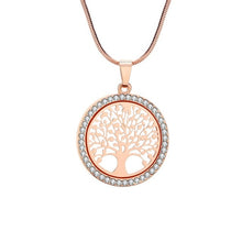 Load image into Gallery viewer, Crystal Round Small Pendant Necklace Gold Silver Color Bijoux Collier Elegant Women

