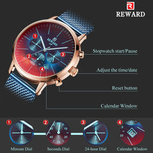 Load image into Gallery viewer, Glass Fashion Watch Mens Business Watches Waterproof
