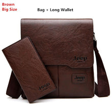 Load image into Gallery viewer, Man's Bag 2PC/Set Men Leather Messenger Shoulder Bags Business