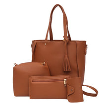 Load image into Gallery viewer, Hot 4Pcs/Set Fashion Women Messenger Bags Zipped Tassels Leather
