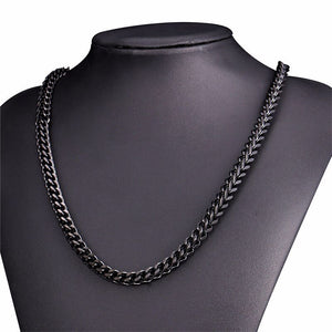 necklace mens black stainless steel  jewelry