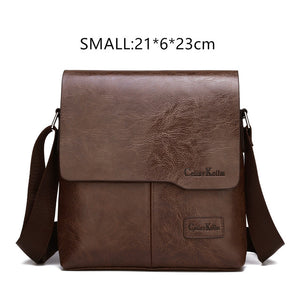 Man Messenger Bag 2 Set Men Leather Shoulder Bags Business