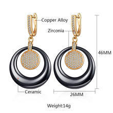 Load image into Gallery viewer, Luxury Black White Ceramic Earrings