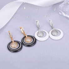 Load image into Gallery viewer, Luxury Black White Ceramic Earrings