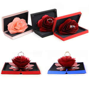 3D Pop Up Rose Ring Box