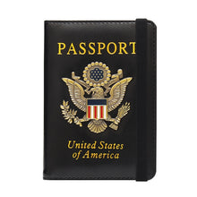 Load image into Gallery viewer, USA America RFID Passport Covers Holder Women Men Business PU Leather ID Bank Card Storage