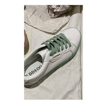 Load image into Gallery viewer, Shoes Woman 2021 Spring New Flat Leather Sneakers Female Solid Color Student Platform Shoes Casual Low-top Flats Women Shoes