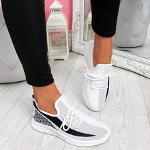 Load image into Gallery viewer, 2020 Women&#39;s Vulcanized Female Lace Up Mesh Sneakers Shoes Round Toe Casual Walking Shoes Mesh Flat Anti-slip Women Sneakers
