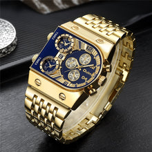 Load image into Gallery viewer, 2021  Watches Men Military Waterproof Wristwatch Luxury Gold Stainless Steel
