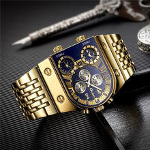 Load image into Gallery viewer, 2021  Watches Men Military Waterproof Wristwatch Luxury Gold Stainless Steel
