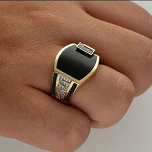 Load image into Gallery viewer, Men&#39;s Ring Punk Rock Smooth Titanium Steel Square Ring

