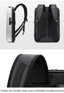 Anti-theft 17.3 Inch Laptop Backpack PC Hard Shell Notebook USB Waterproof Rucksacks Travel Bags Pack
