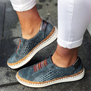 2021 Women Slip on Sneakers Shallow Loafers Vulcanized Shoes Breathable Hollow Out Casual