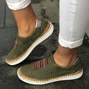 2021 Women Slip on Sneakers Shallow Loafers Vulcanized Shoes Breathable Hollow Out Casual