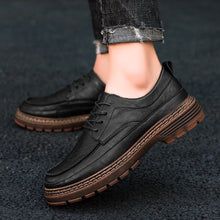 Load image into Gallery viewer, New Men Leather Fashion Business Thick Bottom Casual Shoes Classic Retro
