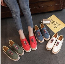 Load image into Gallery viewer, 2021 Women Slip on Sneakers Shallow Loafers Vulcanized Shoes Breathable Hollow Out Casual