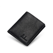 Load image into Gallery viewer, 100% Genuine Leather Small Mini Ultra-thin Wallets men