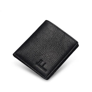 100% Genuine Leather Small Mini Ultra-thin Wallets men