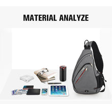 Load image into Gallery viewer, Men One Shoulder Backpack USB Boys Cycling Sports Travel Versatile Fashion
