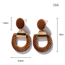 Load image into Gallery viewer, Temperament Vintage Alloy Plush Earrings
