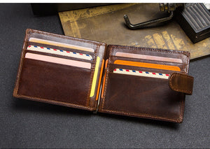 leather money clip men card wallet