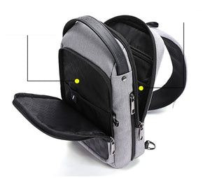 USB Waterproof Men Chest Bag