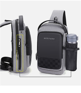 USB Waterproof Men Chest Bag