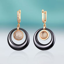 Load image into Gallery viewer, Luxury Black White Ceramic Earrings
