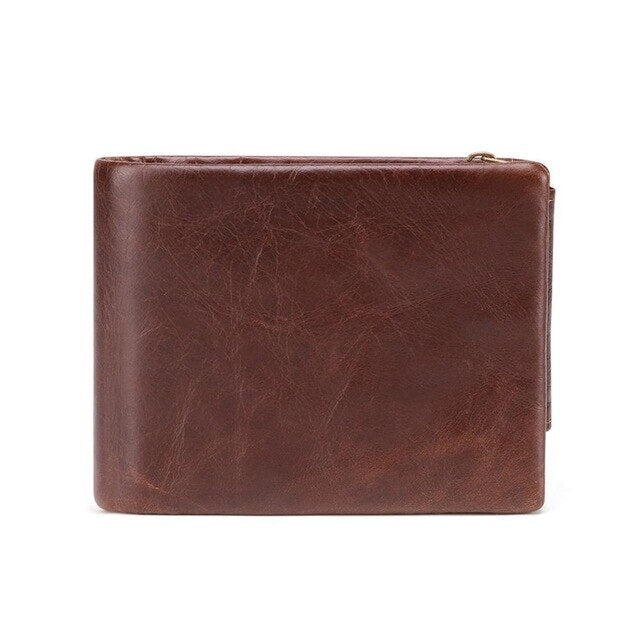 Men Wallet Genuine Leather Trifold Wallet