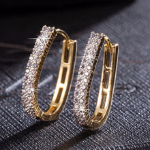 Load image into Gallery viewer, Crystal Gold Hoop Earring For Women
