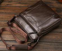 Load image into Gallery viewer, men bag shoulder leather messenger bag men leather briefcase
