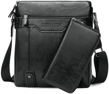 Load image into Gallery viewer, men bag shoulder leather messenger bag men leather briefcase
