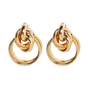 Fashion Gold Metal Drop Earrings for Women