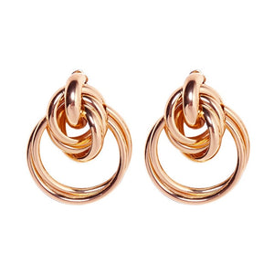 Fashion Gold Metal Drop Earrings for Women