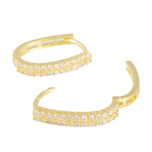 Load image into Gallery viewer, Crystal Gold Hoop Earring For Women
