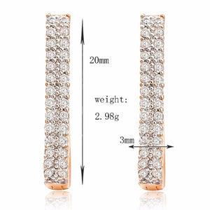 Crystal Gold Hoop Earring For Women