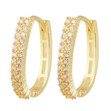 Load image into Gallery viewer, Crystal Gold Hoop Earring For Women
