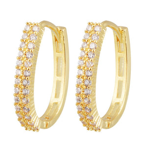 Crystal Gold Hoop Earring For Women