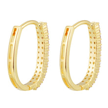 Load image into Gallery viewer, Crystal Gold Hoop Earring For Women
