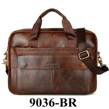 Load image into Gallery viewer, Men&#39;s Cowhide Leather Briefcase Luxury Business Messenger Bags Laptop
