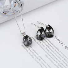 Load image into Gallery viewer, Jewelry Sets Silver Color Water drop Pendant Necklace Dangle Earrings For Women
