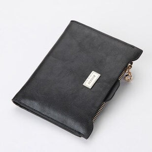 New Top Brand Fashion Zipper PU Leather Coin Card Holder Photo Holders