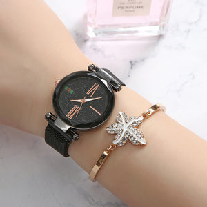 4pcs/set ladies gift set beautifully packaged watches+bracelet set Earrings necklaces bracelets creative combination set