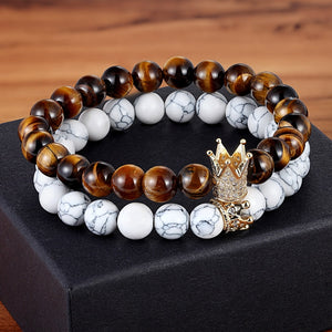 King Crown Couples Distance Bracelet