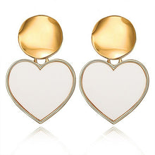 Load image into Gallery viewer, 2020 women fashion earrings irregular gold wavy earrings round wooden earrings earrings
