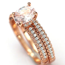 Load image into Gallery viewer, Crystal Stone Finger Rings For Women With Micro Paved Romantic Rose Gold
