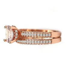 Load image into Gallery viewer, Crystal Stone Finger Rings For Women With Micro Paved Romantic Rose Gold
