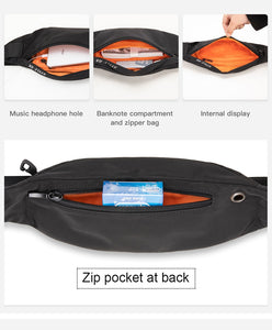 Hk Fanny Pack Black Waterproof Money Belt