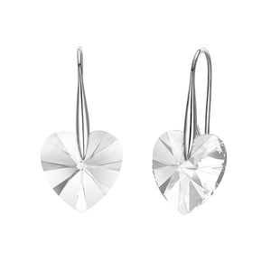 Earrings Hanging Hearts Crystals For Women Jewelry